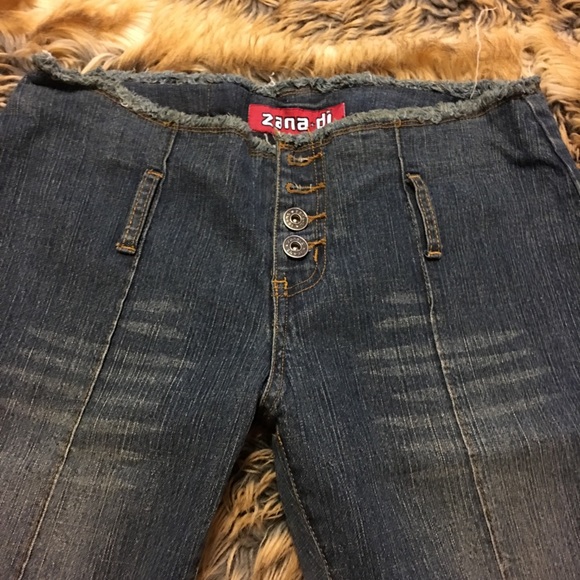 Zana-di low rise fray detailed jeans NWOT 5 - Picture 4 of 6